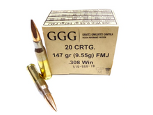 Laden Sie das Bild in den Galerie-Viewer, GGG .308 Win. 147gr FMJ 600 Stk.