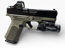 Laden Sie das Bild in den Galerie-Viewer, Custom Glock 43X MOS Combo Holosun HS407K + TLR7X Sub + SCT Manufacturing Griffstück Kal. 9mm Luger