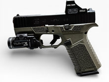 Laden Sie das Bild in den Galerie-Viewer, Custom Glock 43X MOS Combo Holosun HS407K + TLR7X Sub + SCT Manufacturing Griffstück Kal. 9mm Luger