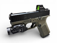 Custom Glock 43X MOS Combo Holosun HS407K + TLR7X Sub + SCT Manufacturing Griffstück Kal. 9mm Luger