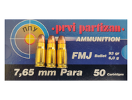 PPU 7,65 Parabellum 93 gr FMJ 50 Stk.